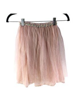Bonton Girls Tulle Skirt Tutu Pink Size 2 Polyamide Lined Elastic Waist